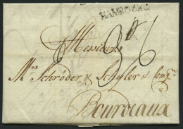 HAMBURG VORPHILA 1779, HAMBOURG, L1 Auf Brief Nach Bordeaux, Pracht - Altri & Non Classificati
