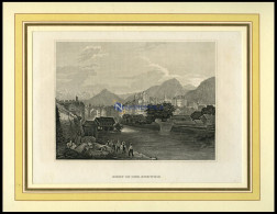 GENF, Gesamtansicht, Stahlstich Von B.I. Um 1860 - Litografía