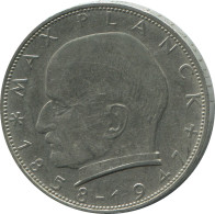 2 DM 1962 F M.Planck WEST & UNIFIED GERMANY Coin #DE10344.5.U.A - 2 Mark