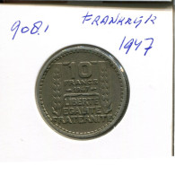 10 FRANCS 1947 FRANKREICH FRANCE Französisch Münze #AN416.D.A - 10 Francs