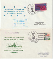 16019  WELCOME TO NRFOLK - 6 Enveloppes - GERMAN (3) - ITALIAN (2) ENGLISH - Posta Marittima