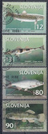 SLOVENIA 178-181,used,hinged - Fishes