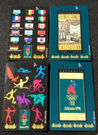 Singapore SMRT TransitLink Metro Train Subway Ticket Card, ATLANTA OLYMPIC GAMES 1996, Set Of 4 Used Cards - Singapur