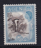 Aden: 1953/63   QE II - Pictorial    SG68a   5/-  Black & Blue  MH - Aden (1854-1963)