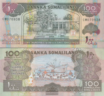 Somaliland Pick-number: 5d Uncirculated 2002 100 Shillings - Somalie