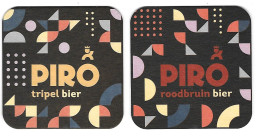 1013a Brij. Strubbe Ichtegem Piro Tripel Bier Rv Roodbruin Bier - Portavasos