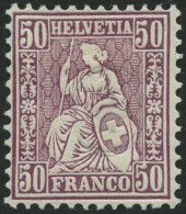 SCHWEIZ BUNDESPOST 35 *, 1867, 50 C. Lila, Falzrest, Pracht, Mi. 50.- - Usati