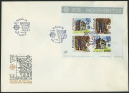 PORTUGAL Bl. 23 BRIEF, 1978, Block Baudenkmäler Auf FDC, Pracht, Mi. 50.- - Other & Unclassified