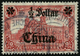 DP CHINA 44IAI O, 1906, 1/2 D. Auf 1 M., Mit Wz., Friedensdruck, Abstand 9 Mm, Pracht, Mi. 50.- - China (oficinas)