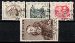 Tchécoslovaquie 1957 Mi 1009-12 (Yv 896-9), Obliteré, - Usati