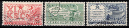 Tchécoslovaquie 1958 Mi 1075-7 (Yv 959-61), Obliteré, - Oblitérés