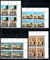 MALTA 1980 MONUMENTS RESTORATION UNESCO RESTAURO DEI MONUMENTI COMPLETE SET SERIE COMPLETA BLOCCO QUARTINA MNH - Malte