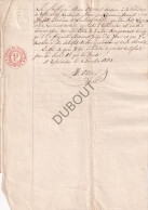 Tessenderlo/Oostham - Brief Notaris Henri Ooms 1853 (V3056) - Manoscritti