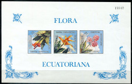 EQUATEUR Fleurs, Fleur, Flowers Yvert BF 22a ** Mnh (non Dentelé) - Otros & Sin Clasificación