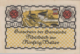 50 HELLER 1920 Stadt PIBERBACH Oberösterreich Österreich Notgeld Banknote #PG041 - [11] Emissioni Locali
