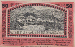 50 HELLER 1920 Stadt SCHWARZACH IM PONGAU Salzburg Österreich Notgeld #PE784 - [11] Emissions Locales