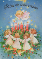 ENGEL WEIHNACHTSFERIEN Feiern & Feste Vintage Ansichtskarte Postkarte CPSM #PAH426.DE - Engel