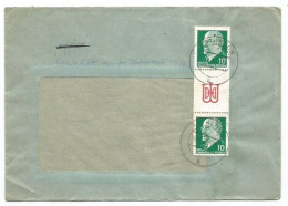 DDR Window Cover Rathenow 10may1963 - President Ulbricht Pf.10/Z/10 Gutter Pair "DVD" - Se-Tenant