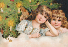 ANGELO Buon Anno Natale Vintage Cartolina CPSM #PAH040.IT - Anges