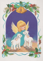 ANGELO Buon Anno Natale Vintage Cartolina CPSM #PAH984.IT - Angeles