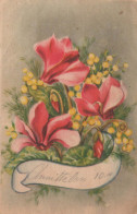 FLOWERS Vintage Ansichtskarte Postkarte CPA #PKE713.DE - Bloemen