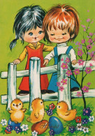 OSTERN KINDER Vintage Ansichtskarte Postkarte CPSM #PBO324.DE - Pâques
