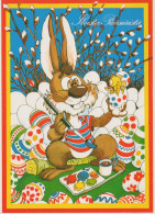 OSTERN KANINCHEN Vintage Ansichtskarte Postkarte CPSM #PBO453.DE - Pâques