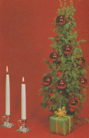 Buon Anno Natale CANDELA Vintage Cartolina CPSMPF #PKD083.IT - Año Nuevo