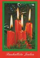 Buon Anno Natale CANDELA Vintage Cartolina CPSM #PBN889.IT - Año Nuevo