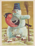 Buon Anno Natale PUPAZZO Vintage Cartolina CPSM #PBM510.IT - Año Nuevo