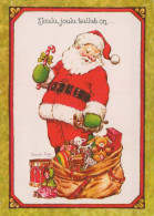 BABBO NATALE Buon Anno Natale Vintage Cartolina CPSM #PBL402.IT - Santa Claus