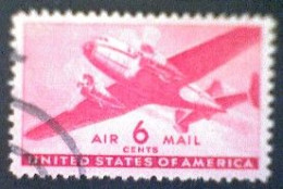 United States, Scott #C25, Used(o), 1941 Air Mail, Transporter Series, 6¢, Carmine - 2a. 1941-1960 Gebraucht