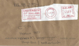 Malawi 2002 Lilongwe Meter Neopost "405/505" NE 195 University Slogan On Label Cover - Malawi (1964-...)