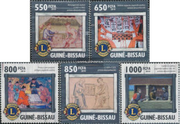 Guinea-Bissau 4617-4621 (complete. Issue) Unmounted Mint / Never Hinged 2010 Chess In Art- And Lions-Club - Guinea-Bissau