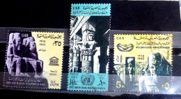 Egypt 1965, Complete SET Of Mi 808-10, UNISCO, Saving Nubian Monuments, VF - Usati