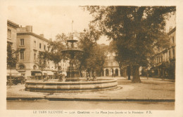 CPA-CASTRES - La Place Jean Jaurès Et La Fontaine - Ed. PX N°5436- Cliché Servel- Phototypie Tarnaise **2 Scans - Castres