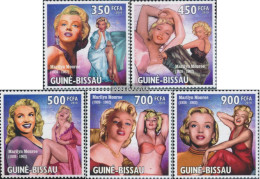 Guinea-Bissau 4551-4555 (complete. Issue) Unmounted Mint / Never Hinged 2010 Marilyn Monroe (1926–1962) - Guinea-Bissau