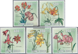 Guinea-Bissau 4450-4454 (complete. Issue) Unmounted Mint / Never Hinged 2009 Lilies - Guinea-Bissau