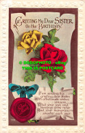 R477939 Greeting My Dear Sister On Her Birthday. Roses. 1945 - Mondo