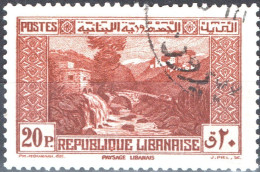 LIBANO, LEBANON, PAESAGGI, LANDSCAPES, 1940, USATI Scott:LB 143A, Yt:FR-LB 172 - Usados