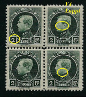 N° 216 **  Bloc De 4  + CU  - Luppi - 1921-1925 Kleine Montenez