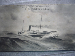 Paquebot Poste Français   S S Doukkala   (Marseille 1920) - Steamers