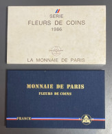 Coffret Série De Pièces Françaises Fleurs De Coins 1986, De 1 Centime à 100 Frs - Herdenking