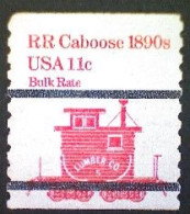 United States, Scott #1905a, Used(o), 1984 Coil, Transportation Series: Caboose Of 1890s, 11¢, Red - Usados