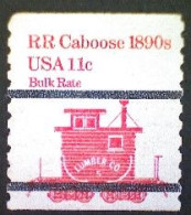 United States, Scott #1905a, Used(o), 1984 Coil, Transportation Series: Caboose Of 1890s, 11¢, Red - Oblitérés