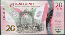 MEXICO $20 SERIES DG1887000 ANGEL # - 7-FEBR-2023 INDEPENDENCE POLYMER NOTE BU Mint Crisp - Messico