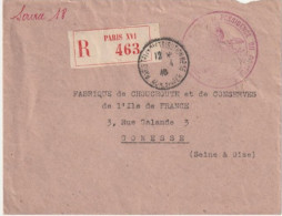 Lettre Recommandée 12/4/46 De La Présidence Du Gouvernement Provisoire Maréchal Maunoury (adresse Amusante) - Covers & Documents