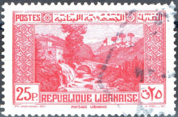 LIBANO, LEBANON, PAESAGGI, LANDSCAPES, 1940, USATI Scott:LB 143B, Yt:FR-LB 173 - Gebruikt
