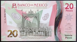 MEXICO $20 SERIES DG2887111 ANGEL # - 7-FEBR-2023 INDEPENDENCE POLYMER NOTE BU Mint Crisp - Mexique