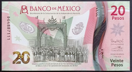 MEXICO $20 SERIES DG4887111 ANGEL # - 7-FEBR-2023 INDEPENDENCE POLYMER NOTE BU Mint Crisp - Mexico
